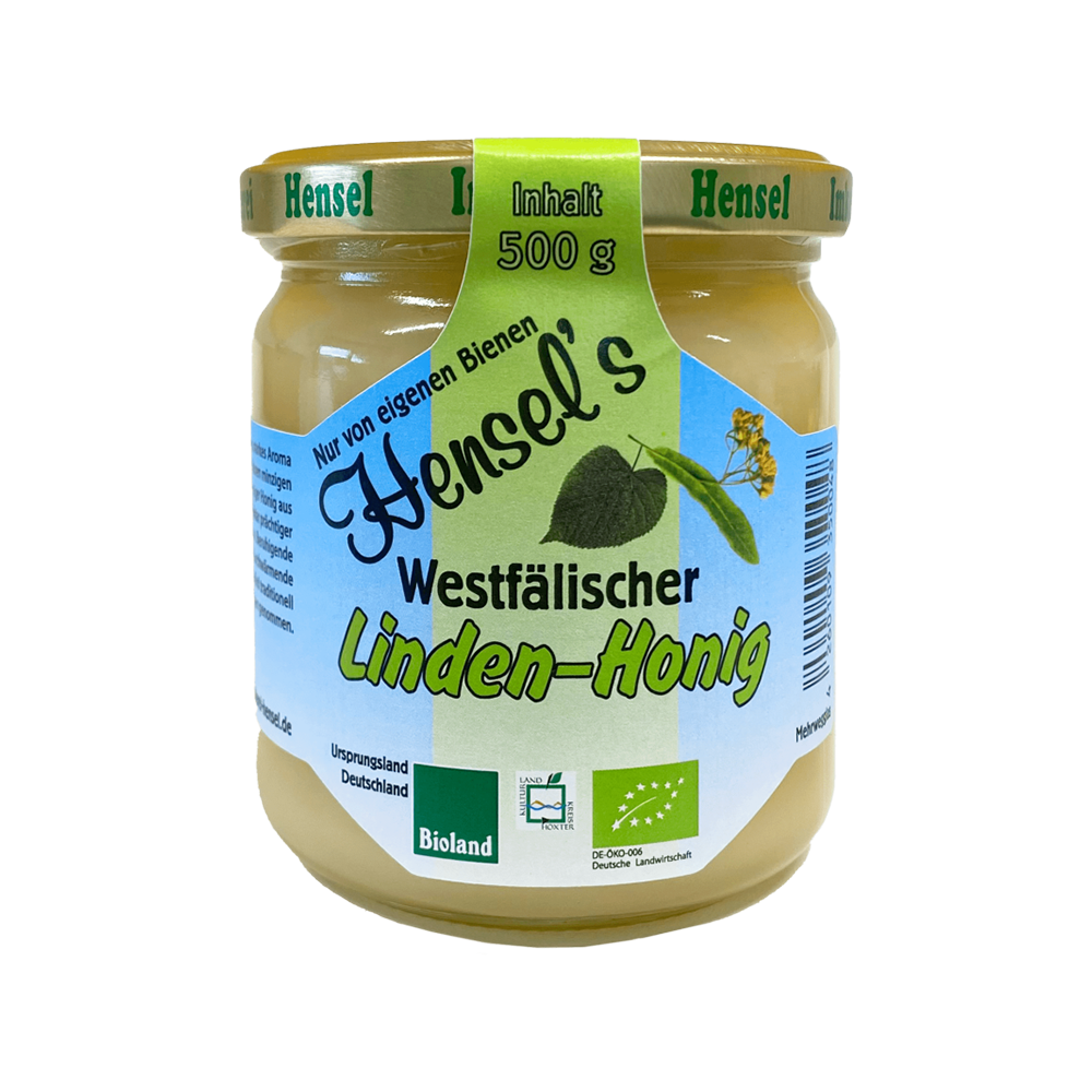 Lindenhonig aus dem Weserbergland im 500 g Glas