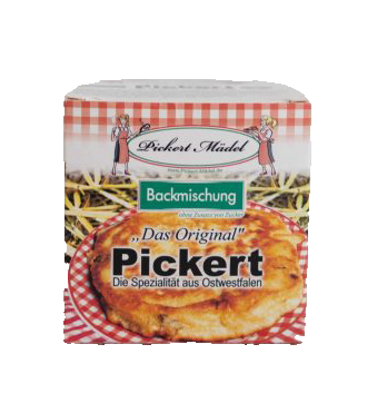 Lippische Pickert Backmischung ohne Rosinen in der Probierbox (100 g)