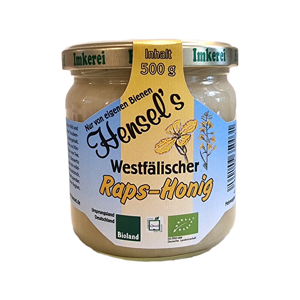 Rapshonig aus Ostwestfalen im 500 g Glas
