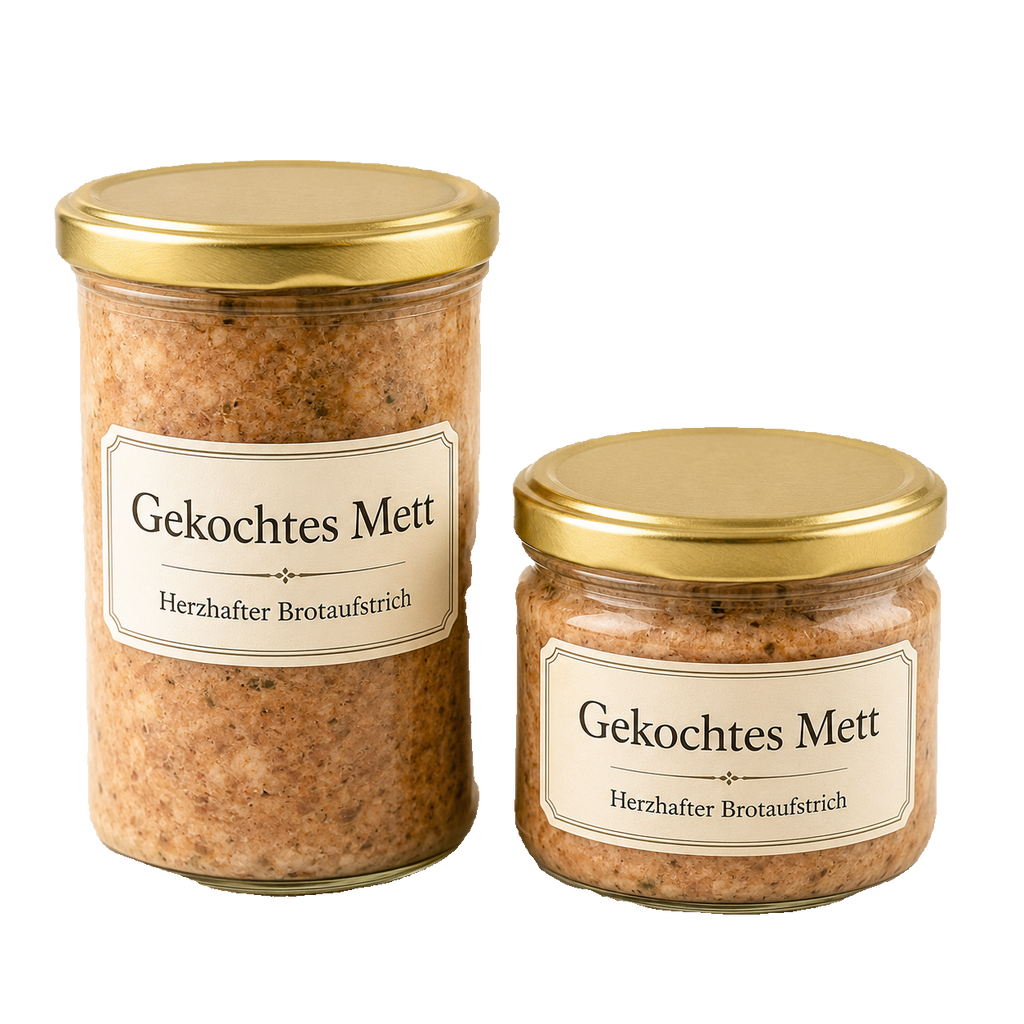 Gekochtes Mett im Glas, 160 g oder 375 g
